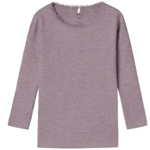Name It Bluse Kab Elderberry Melange - Name It