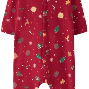 Name It Julenatdragt - Vismas - Jester Red Xmas AOP - Name It