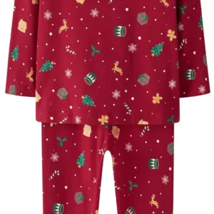 Name It Julenattøj - Vismas - Jester Red Xmas AOP Red - Name It