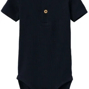 Name It Kortærmet Body - Kab Rib Knapper - Dark Sapphire - Name It
