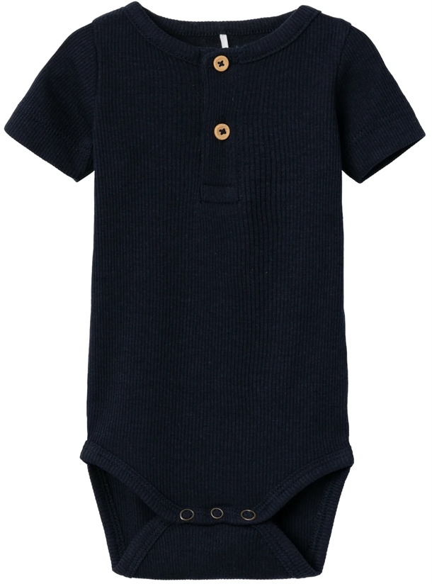Name-It-Kortaermet-Body-Kab-Rib-Dark-Sapphire Name It Kortærmet Body - Kab Rib Knapper - Dark Sapphire - Name It