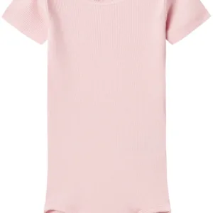 Name It Kortærmet Body Rib Kab Parfait Pink - Name It