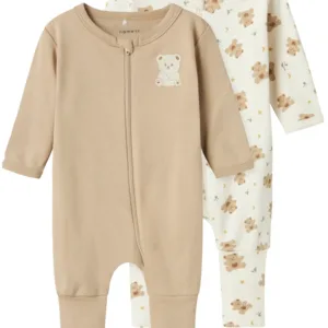 Name It Natdragt - Lynlås - Bear - Jet Stream - 2-pak - Name It