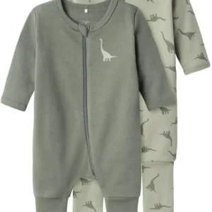 Name It Natdragt Lynlås Green Dino Agave Green 2-pak - Name It