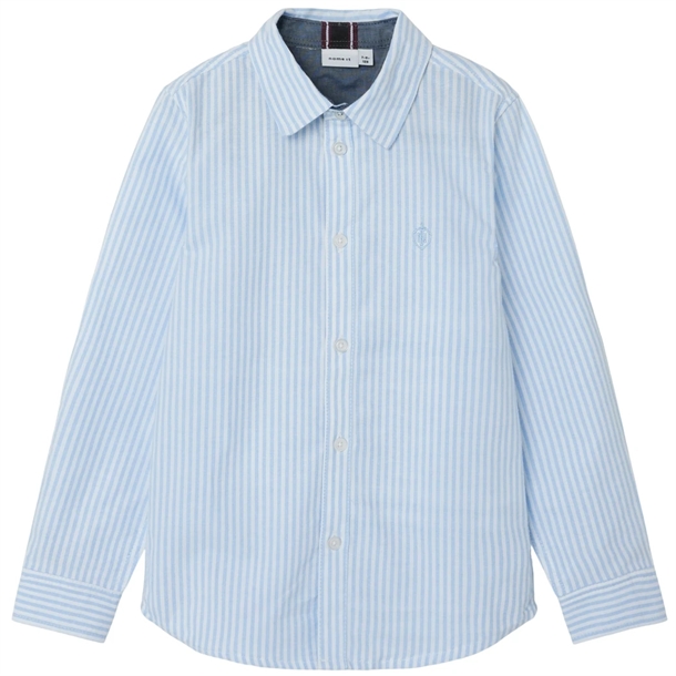Name-It-Skjorte-Newsa-Campanula-Stripes-Blaa-med-hvide-striber Name It Skjorte Newsa Campanula Stripes - Blå med hvide striber - Name It