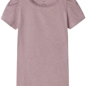 Name It T-shirt - Kab - Rib - Elderberry Melange - Name It