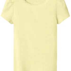 Name It T-shirt - Kab - Rib - Pastel Yellow - Name It