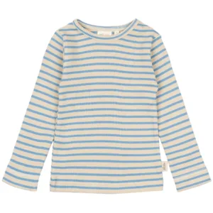 Petit Piao Bluse - Striber - Allure Blue/Dark Off White - Petit Piao