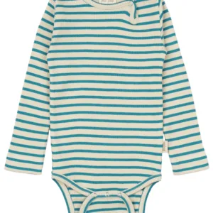 Petit Piao Body - Striber - Turquise/Dark off white - Petit Piao