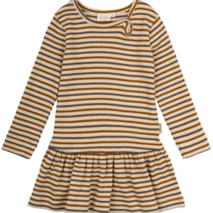 Petit Piao Kjole Chocolate brown/golden sun/dark off white - Petit Piao