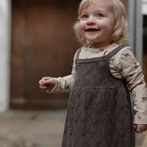 Petit Piao Kjole Pointelle Strik Dark oak - Petit Piao