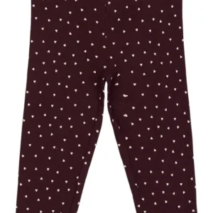 Petit Piao Leggings - Heart - Dark Grape/White - Petit Piao