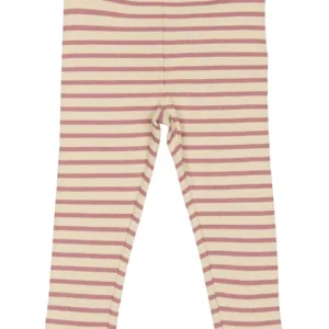 Petit Piao Leggings - Striber - Nostalgic Rose/off white - Petit Piao