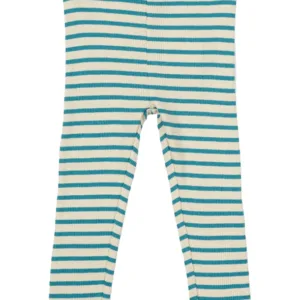 Petit Piao Leggings - Striber - Turquise/Dark off white - Petit Piao