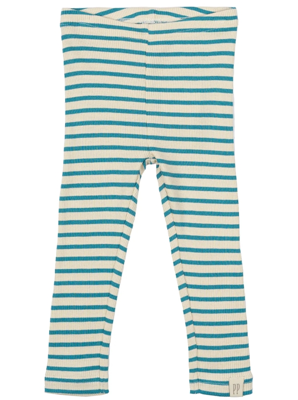 Petit-Piao-Leggings-Striber-Turquise-Dark-off-white Petit Piao Leggings - Striber - Turquise/Dark off white - Petit Piao