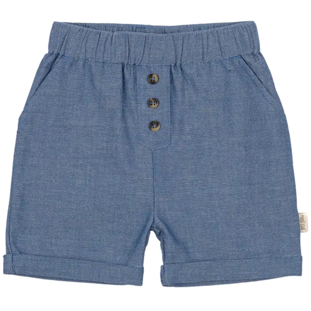Petit-Piao-Shorts-Button-Woven-Denim-Blue Petit Piao Shorts - Button Woven - Denim Blue - Petit Piao