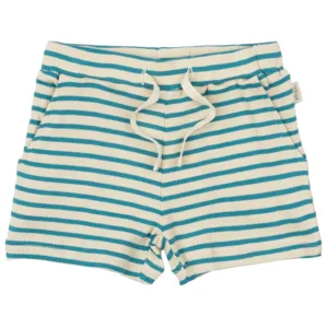 Petit Piao Shorts - Modal Striber - Turquise/Dark off white - Petit Piao