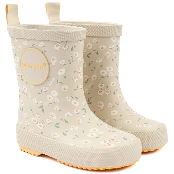 Pom-Pom-gummistoevler-Bellis Pom Pom gummistøvler - Bellis AOP - Pom Pom
