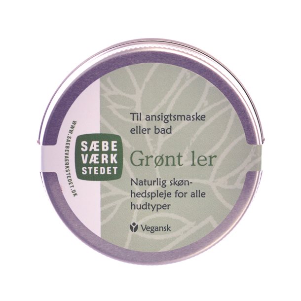 Saebevaerkstedet-Groent-ler-til-ansigtsmaske Sæbeværkstedet Grønt ler til ansigtsmaske - Sæbeværkstedet