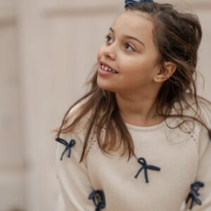 Sløjfe sweater - Ivory / 62 - Hanevild