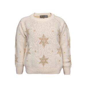 Snefnug bluse, guld - Ivory / 62 - Hanevild
