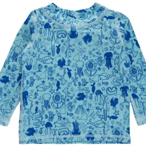 Soft Gallery Silver Blue Baby Astin Dive Sun UV Badebluse - Soft Gallery