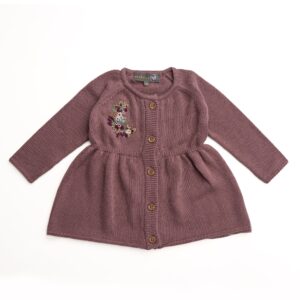 Ulla cardigan - cardigan til pige - Rose taupe / 86/92 - Hanevild