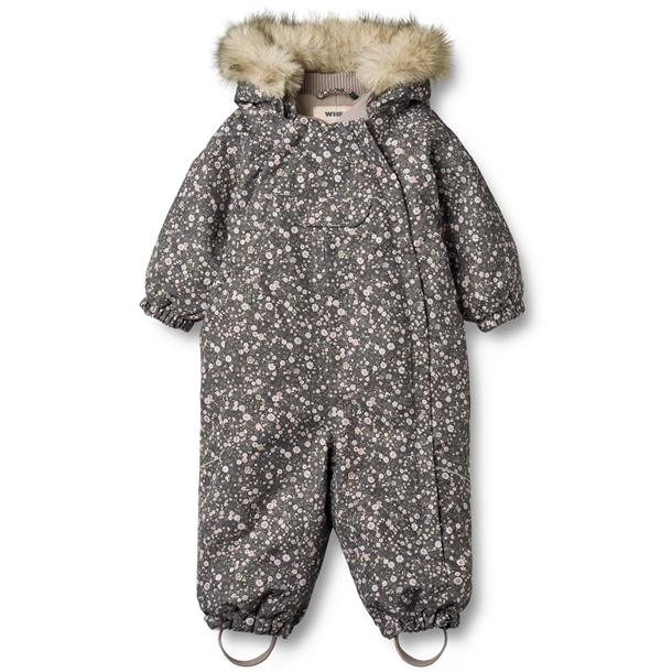 Wheat-Flyverdragt-Nickie-Black-Sea-Open-Flowers Wheat Flyverdragt - Nickie - Black Sea Open Flowers - Wheat