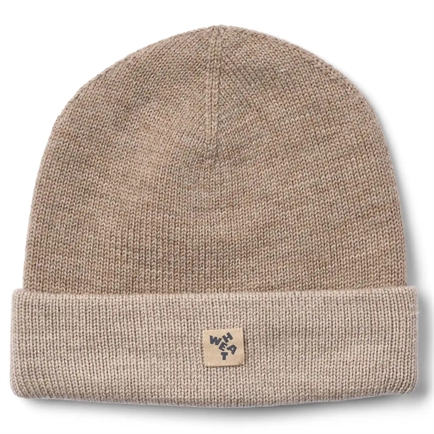 Wheat-Hue-Uld-Beanie-Omalas-Grey-Camel-Melange Wheat Hue - Uld - Beanie Omalas - Grey Camel Melange - Wheat