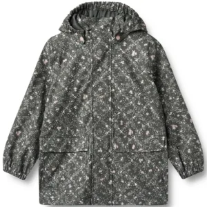 Wheat Regnjakke - Ollo - Forest Lake Checked Flowers - Wheat