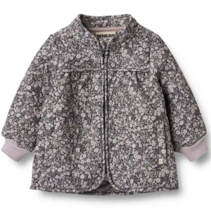 Wheat Termojakke - Thilde - Black Sea Flowers - Wheat