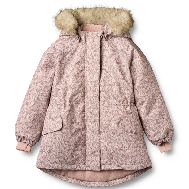 Wheat-Vinterjakke-Mathilde-Rose-Dust-Flowers Wheat Vinterjakke - Mathilde - Rose Dust Flowers - Wheat