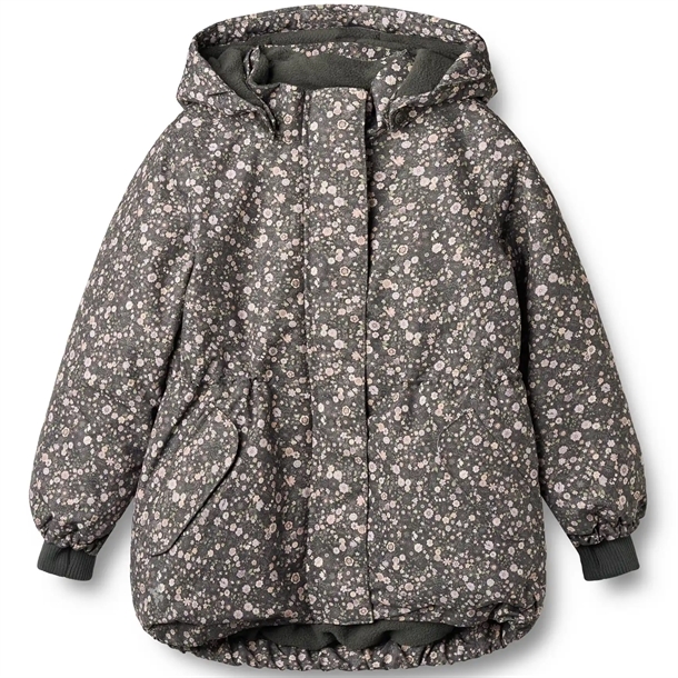 Wheat-Vinterjakke-Tove-Black-Sea-Open-Flowers Wheat Vinterjakke - Tove - Black Sea Open Flowers - Wheat