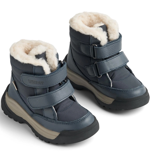 Wheat-Vinterstoevler-Millas-Tex-Navy Wheat Vinterstøvler - Millas Tex - Navy - Wheat