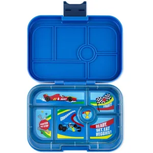 Yumbox Madkasse Bento Original - 6 rum - Blå - Race Cars - Yumbox