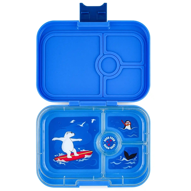 Yumbox-Madkasse-Bento-Panino-4-rum-Surf-Blue-Polar-Bear Yumbox Madkasse Bento Panino - 4 rum - Surf Blue Polar Bear - Yumbox