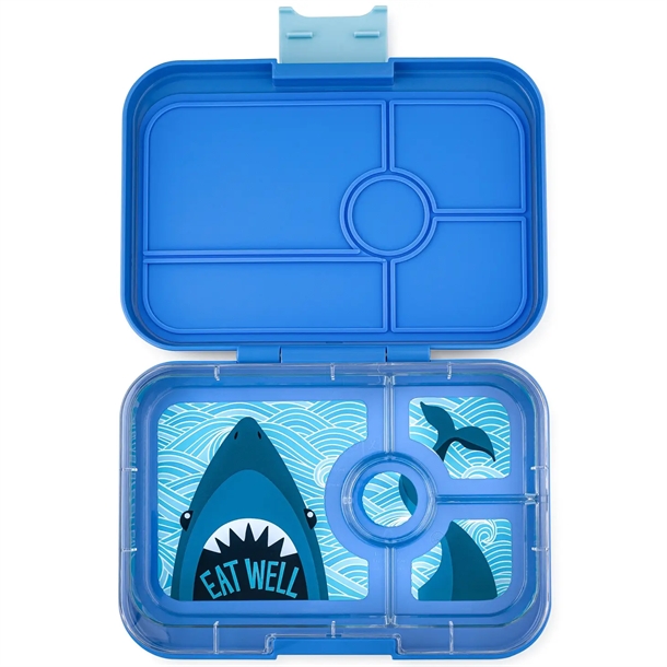 Yumbox-Madkasse-Bento-Panino-4-rum-True-Blue-Shark Yumbox Madkasse Bento Panino - 4 rum - True Blue Shark - Yumbox