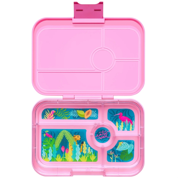 Yumbox-Madkasse-Tapas-5-rum-Capri-Pink-Jungle-Pastel Yumbox Madkasse Tapas - 5 rum - Capri Pink Jungle Pastel - Yumbox