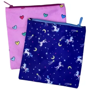 Yumbox Sandwich Bag - Madposer - Hjerter & Enhjørninger - 2 stk. - Yumbox