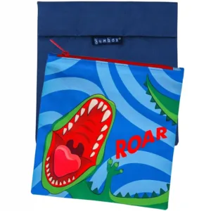 Yumbox Sandwich & Snack Bag - Madposer - Dino & Navy - 2 stk. - Yumbox