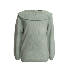 Lea bluse, merino uld - sage / 98 - Hanevild