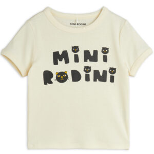 Organic cats t-shirt (92-98 cm) - Mini Rodini