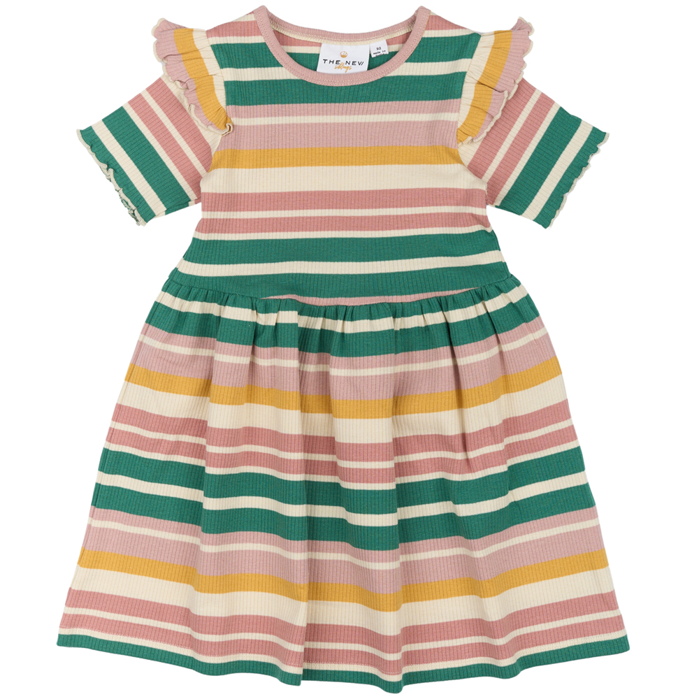 673b48485c53aTNST6238_-_TNSTOcean_S_S_Rib_Dress_-_Multi_Striped_-_Main Organic TNSTOcean rib kjole (3 år/98 cm) - The New Siblings