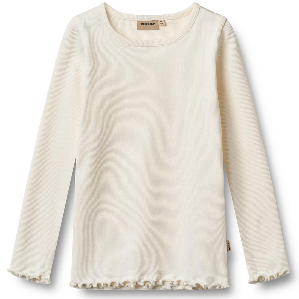 Organic Ida rib bluse (3 år/98 cm) - Wheat