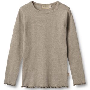 Organic Ida rib bluse (3 år/98 cm) - Wheat