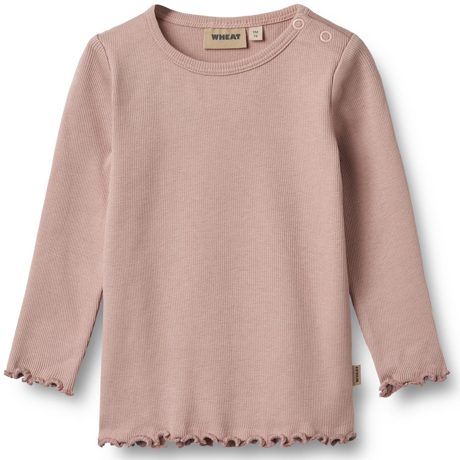 Organic Ida rib bluse (12 mdr/80 cm) - Wheat