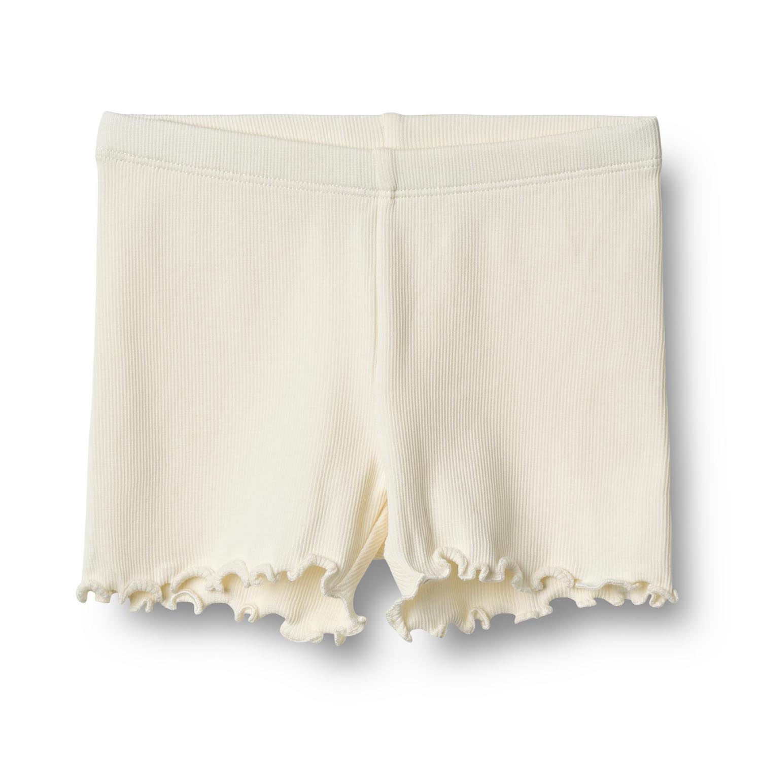 Organic Sine rib shorts (4 år/104 cm) - Wheat