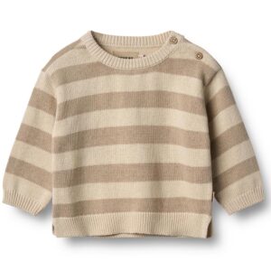 Organic Morgan striktrøje (18 mdr/86 cm) - Wheat