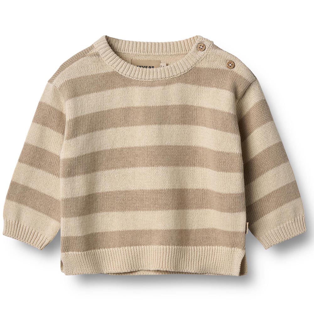 Organic Morgan striktrøje (18 mdr/86 cm) - Wheat