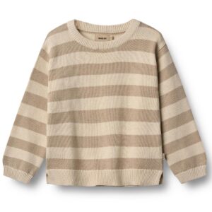 Organic Morgan striktrøje (3 år/98 cm) - Wheat